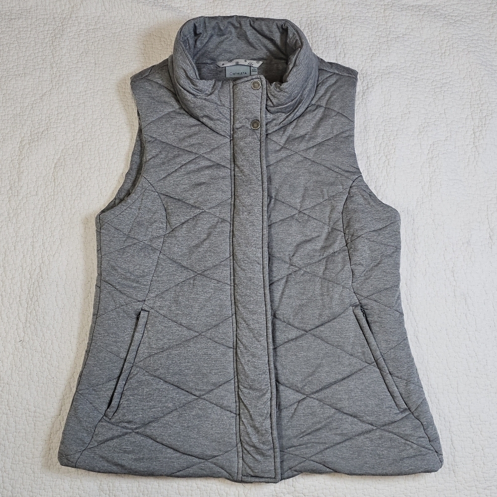 Athleta Gray lcecap Quilted Puffer Vest
